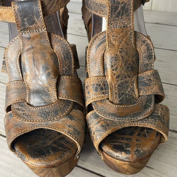 Bed Stu Melissa Nectar Distressed Wedge Heeled Sandal - Picture 10 of 13